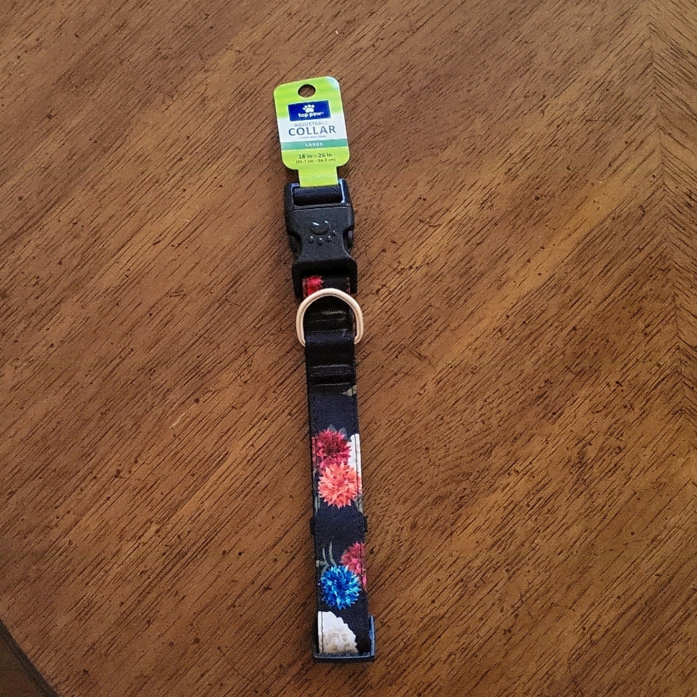 Black floral collar